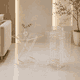 طقم طاولات اكرليك، 5 قطع - شفاف ذهبي product image 1