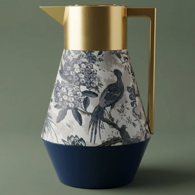 Everest Lydia Thermos, 1 liter, glass inner container, plastic outer shell - blue product image 1