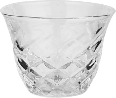 طقم تقديم فناجين وبيالات زجاج، 36 قطعة، صحون استيل، 12 سم - شفاف فضي product image 3