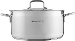 Korkmaz Alpha Stainless Steel Pot, 30 cm, 11 Liters - Silver product image 2