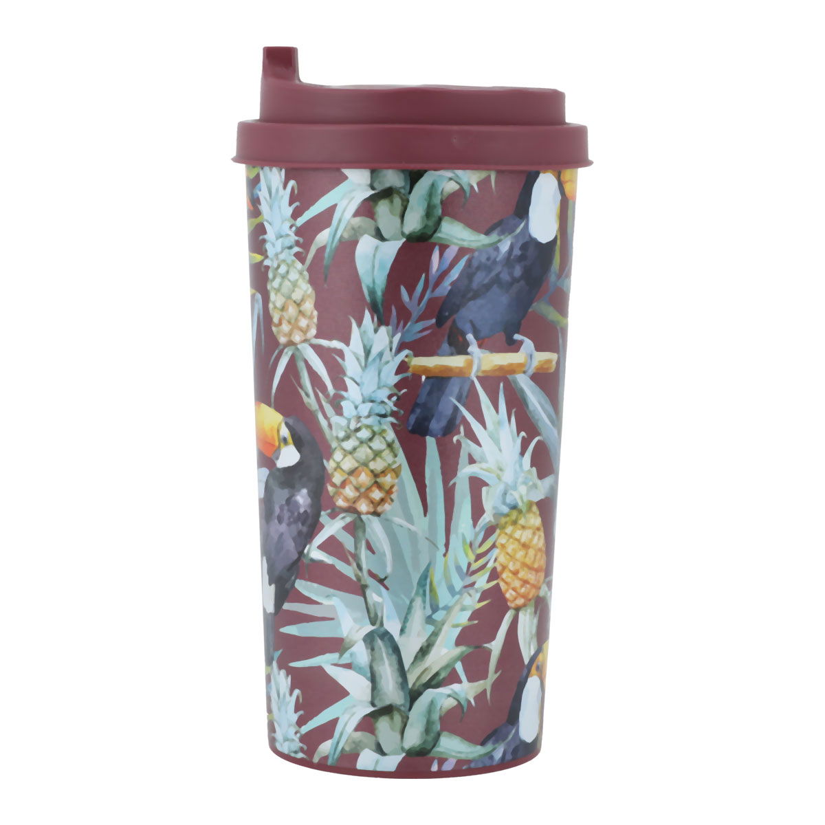 Al Saif Gallery Plastic Cup, 470 ml, Lid - Brown product image