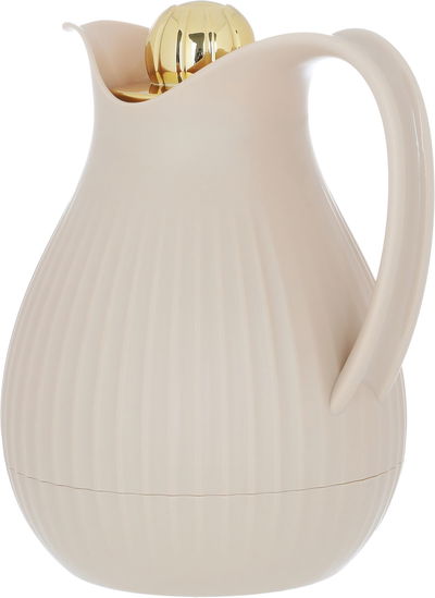 Everest Ramira Thermos, 1 liter, thermal glass inner shell, plastic outer shell - beige product image 2