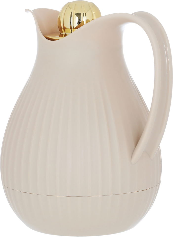 Everest Ramira Thermos, 1 liter, thermal glass inner shell, plastic outer shell - beige product image 2