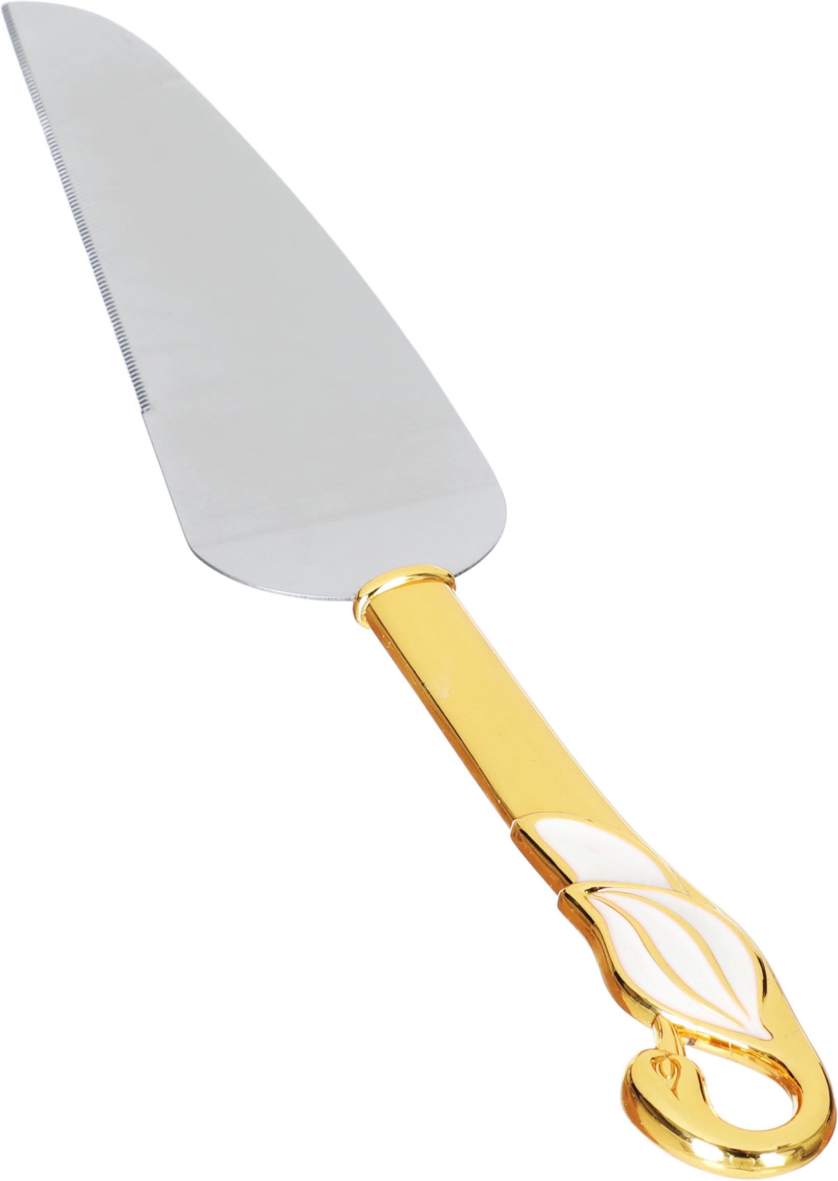 طقم تقديم كيك فلامنجو استيل دانيا، قطعتين - ذهبي فضي product image 3
