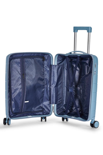 طقم شنط سفر بولي بروبيلين ليمرا، 3 مقاسات، 4 عجلات، بزاوية 360 درجة، LMA-PP507-3PCS - ازرق product image 5