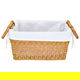 Al Saif Gallery Rectangular Wicker Serving Basket, 40 X 30 X 20 Cm - Beige product image 1