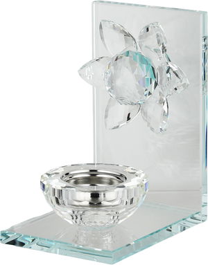 مبخرة زجاج السيف غاليري، 9.5x12x16 سم، قاعدة مربع - شفاف product image 2