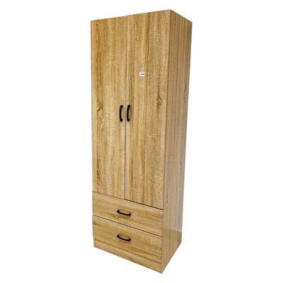 خزانة ملابس خشب ام دي اف، 180×60×47 سم، 2 باب، 2 درج - بني product image 3