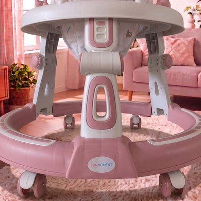 Fun Moment Baby Walker, Foldable, Adjustable, Musical Toys - Multicolor product image 2