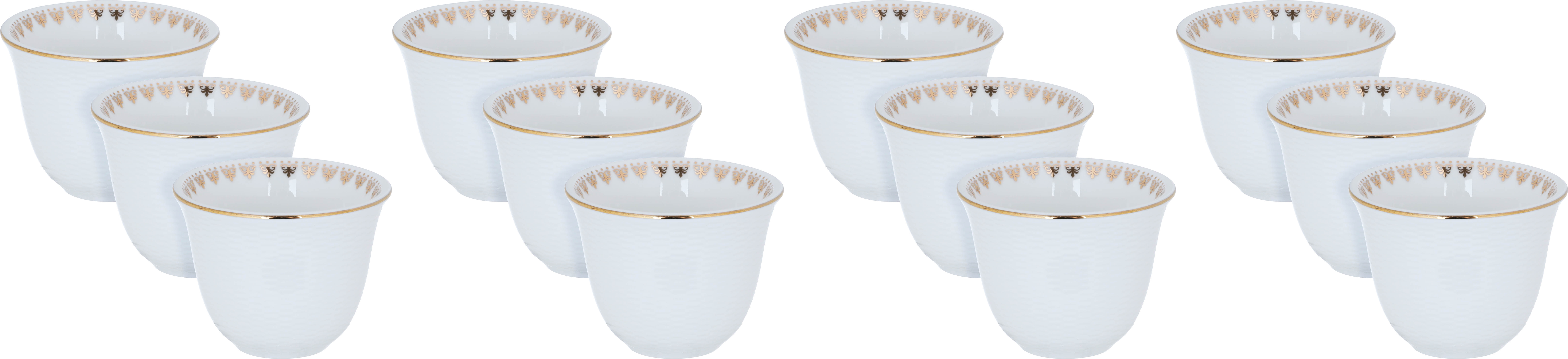 طقم فناجين قهوة بورسلان السيف غاليري، 12 قطعة - ابيض product image
