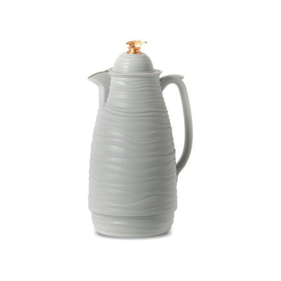 ترمس رويال 5 السيف غاليري، 1 لتر، حافظة داخلية زجاج حراري - رمادي فاتح product image 1
