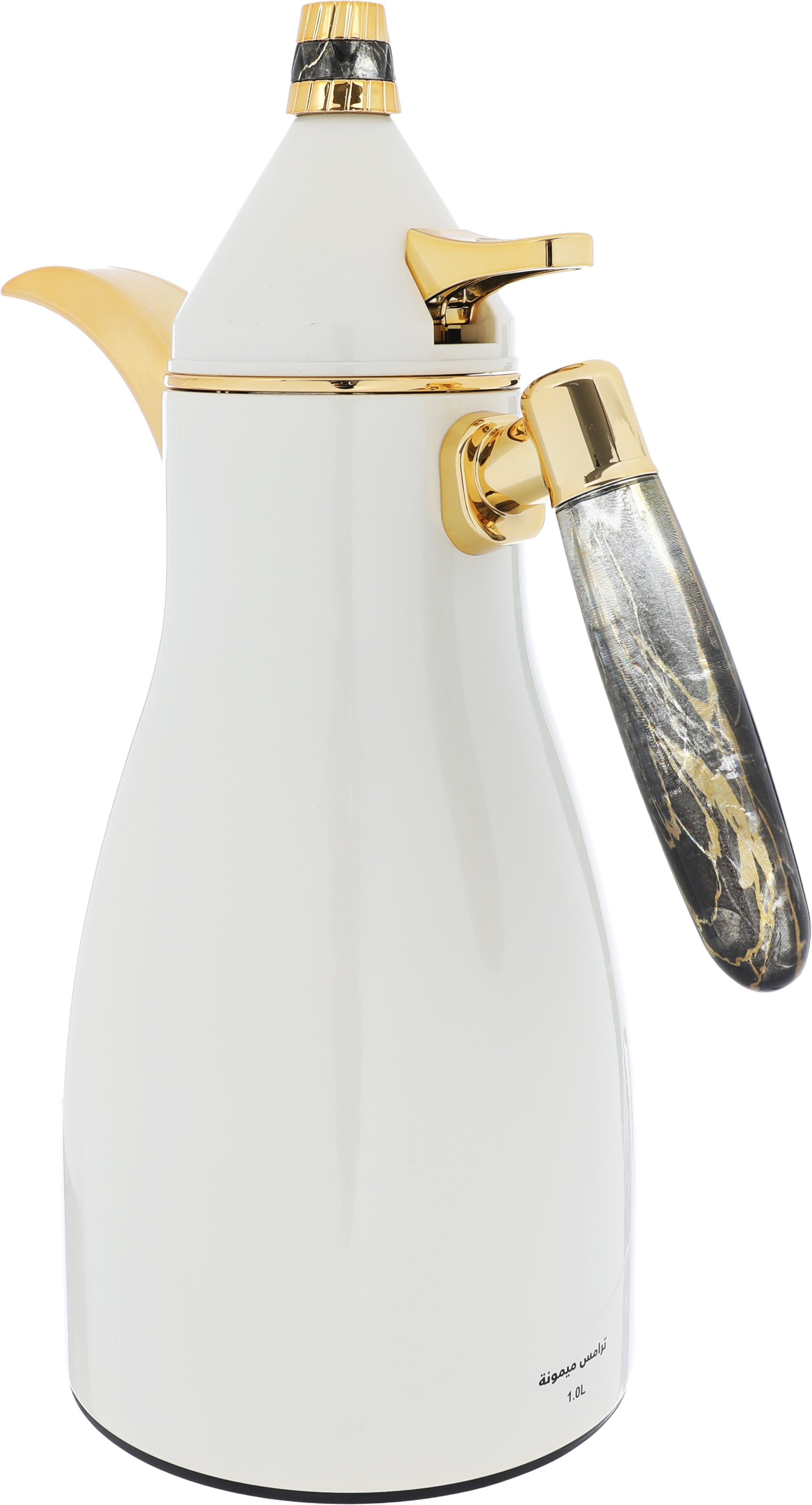 Al Saif Gallery Maimouna thermos set, two pieces, 1/1 liter, thermal glass inner shell, steel outer shell - pearl product image 8