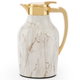 Al Saif Gallery Ranem Steel thermos Set, 1/0.75 Liter, 2 Pieces - White Marble product image 2