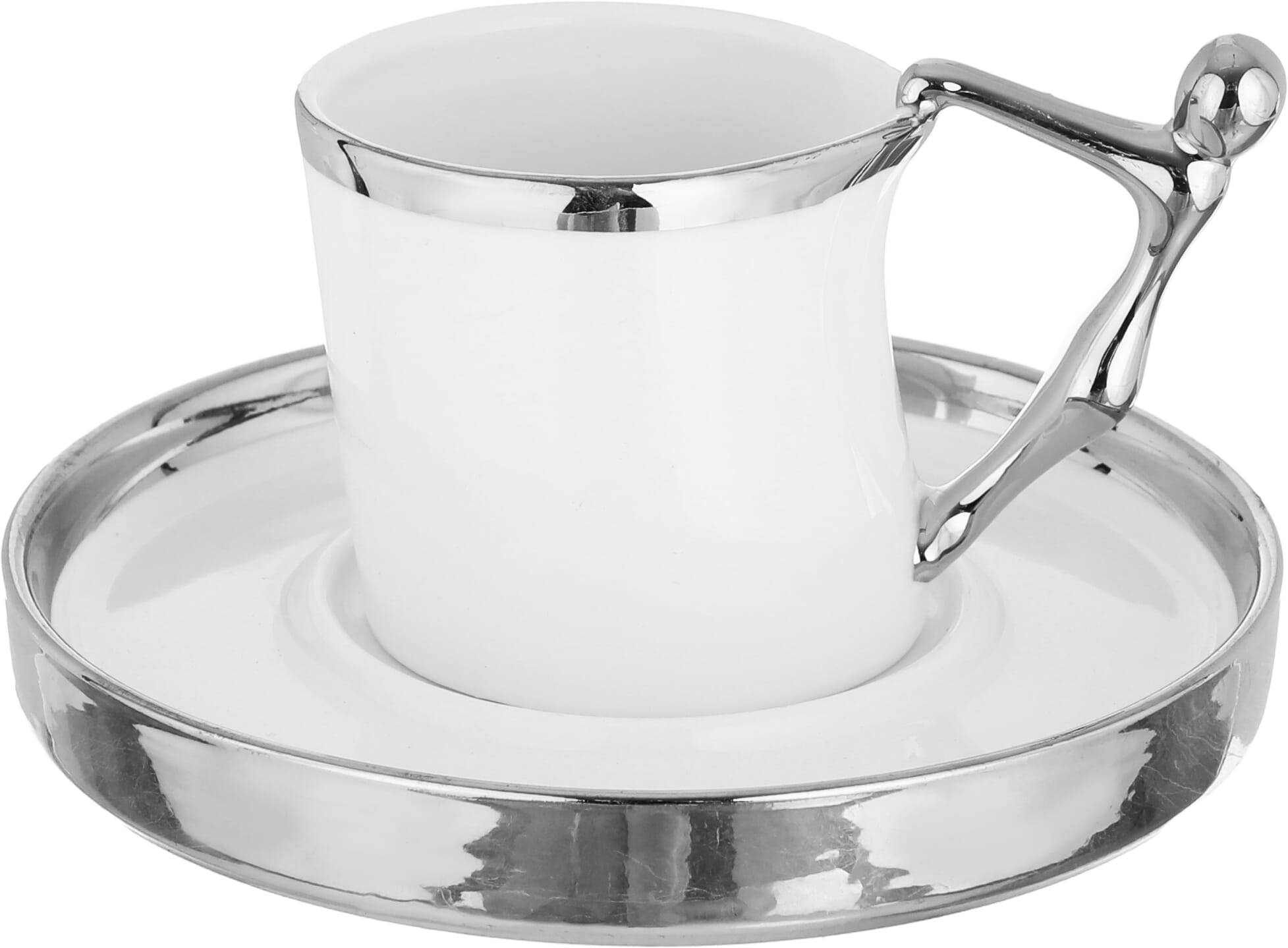Al Saif Gallery porcelain coffee cup set, 12 pieces, saucer - white product image 2