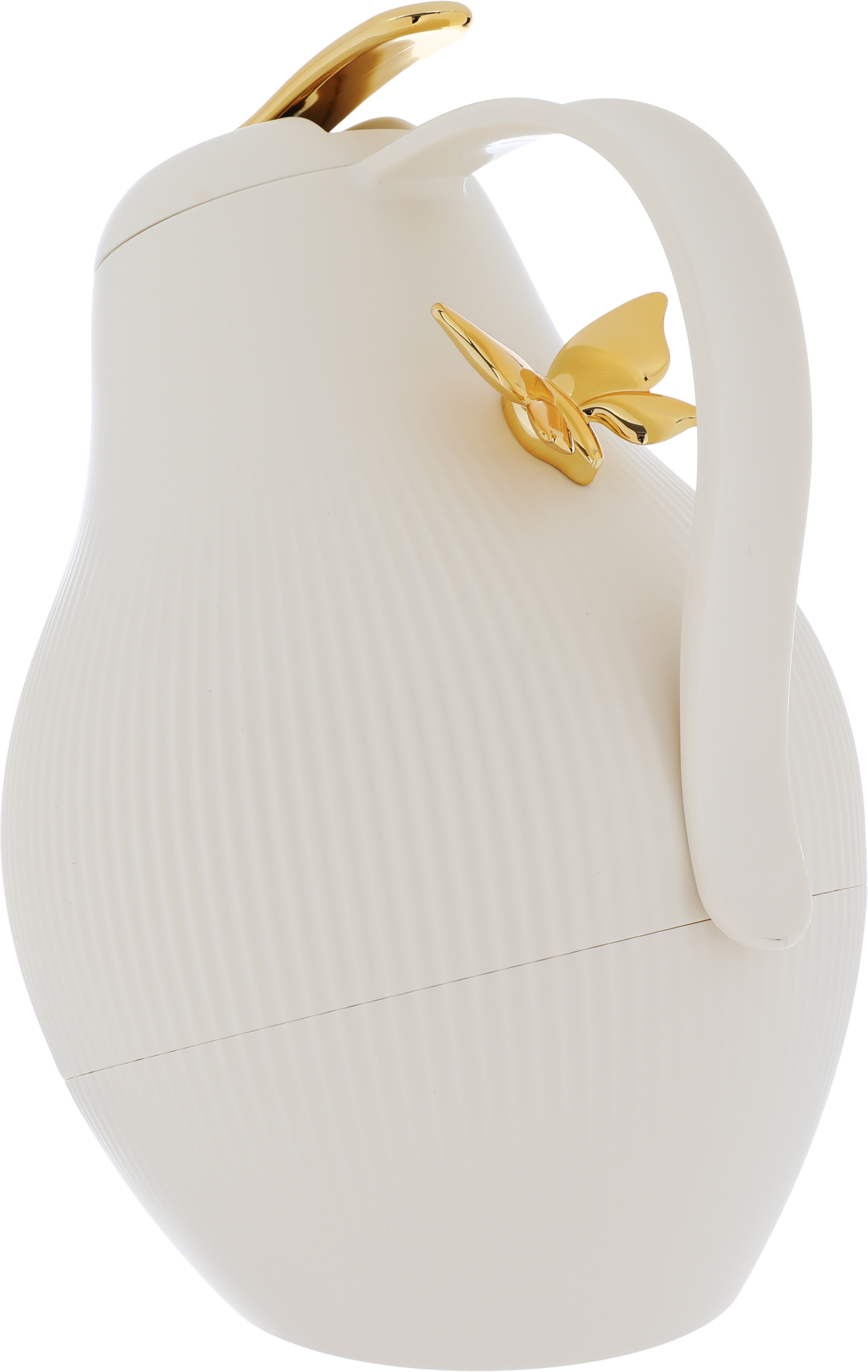 Al Saif Gallery Dora thermos, 1 liter, golden butterfly, thermal glass inner shell, plastic outer shell - silver product image 2