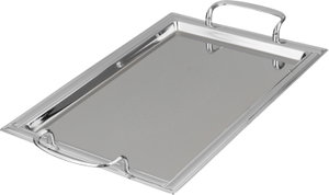 Al Saif Gallery Steel Serving Set, 3 Pieces, Rectangular - Silver product image 2