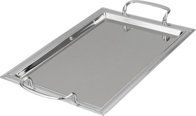 Al Saif Gallery Steel Serving Set, 3 Pieces, Rectangular - Silver product image 2