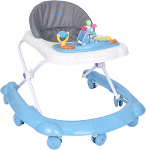 مشاية اطفال فان مومونت، قابلة للتعديل، مزودة بألعاب - ازرق product image