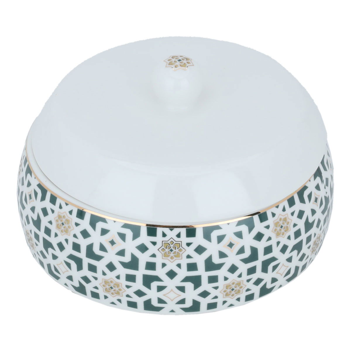 Al Saif Gallery porcelain plate, with lid - white product image 2