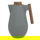 Al Saif Gallery Layar thermos, 1 liter, wooden handle, squeezer, thermal glass inner container, plastic outer shell - dark gray product image 1