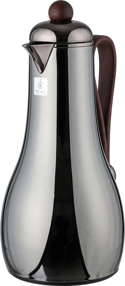 طقم ترامس غيم السيف غاليري، قطعتين، 1/1 لتر، حافظة داخلية زجاج، يد خشبي - اسود لامع product image 8