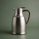 Al Saif Gallery Al-Diriyah Thermos, 1 liter, glass inner container, stainless steel outer casing, push-button - matte dark wood finish product image 1