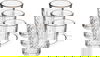 Al Saif Gallery Max Glass Tea Bialat Set, 6 Pieces, Glass Handle, Golden Line - Transparent product image 1