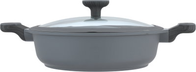 طقم قدور جرانيت وألمنيوم بغطاء زجاج روبوست، 9 قطع - رمادي غامق product image 6