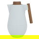 ترمس ليار السيف غاليري، 1 لتر، يد خشبي، ضغاط، حافظة داخلية زجاج حراري - رمادي فاتح product image 1