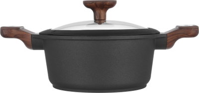 Robust Granite and Aluminum Cookware Set with Glass Lid, 9 Pieces - Black product image 7