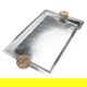 Tofaria Al Saif Gallery steel presentation, 3.5 x 33 x 55.5 cm, large, rectangular, brown handle - silver product image 2