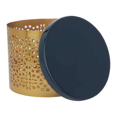 حافظة استيل بغطاء أسود العين الاندلسية، 15×15×12.5 سم، دائري - ذهبي product image 4