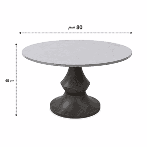 طقم طاولات سيراميك و معدن، 7 قطع - اسود بني product image 2