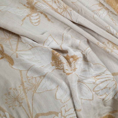بطانية خفيفة قطن بامبو، 200x150 سم - ابيض بيج product image 3