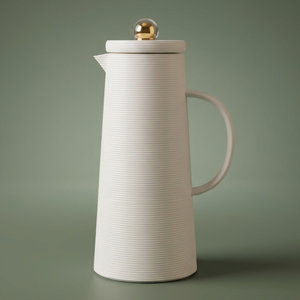 Al Saif Gallery Royal 8 thermos, 1 liter, thermal glass inner container, plastic outer shell - white product image