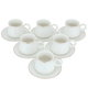Al Saif Gallery Turkish coffee cups and saucers set, 12 pieces - white product image 2