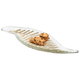 Al Saif Gallery Glass Serving Plate, Leaf - Transparent Gold product image 1