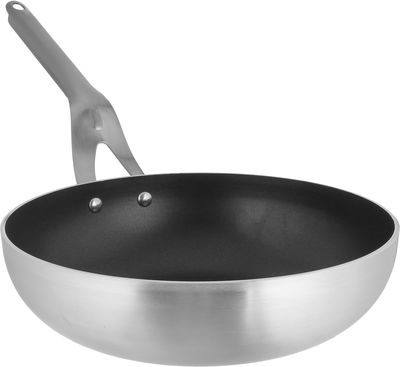 مقلاة ووك استيل هاشيفر، يد استيل، 28 سم - فضي product image 2