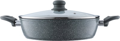 طقم قدور جرانيت بغطاء زجاج روكي، 9 قطع - رمادي product image 4