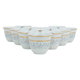 Al Saif Gallery Porcelain Arabic Coffee Cups Set, 12 Pieces - White Gray product image 1