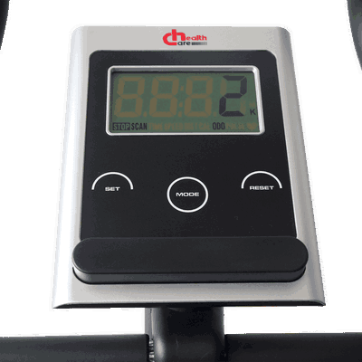 دراجة تمارين معدن بلاستيك هيلث كير، حتي وزن 110 كجم، 8 سرعات، شاشة LCD - اسود احمر product image 3