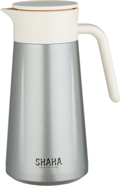 Shaha Thermos, Stainless Steel Inner Container, 1.9 Liters - Matte Silver Cream product image 2