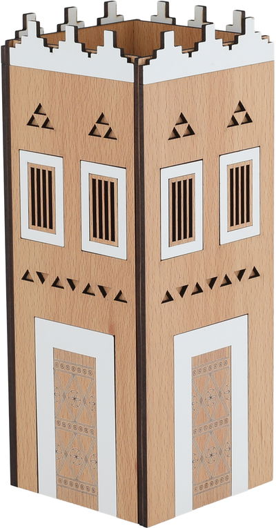 طقم مبخرة ارث السيف غاليري، 31x14x10 سم - بني داكن ابيض product image 2