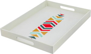 Al Saif Gallery Plastic Serving Tray, 40X30X4 Cm - Off White product image 2