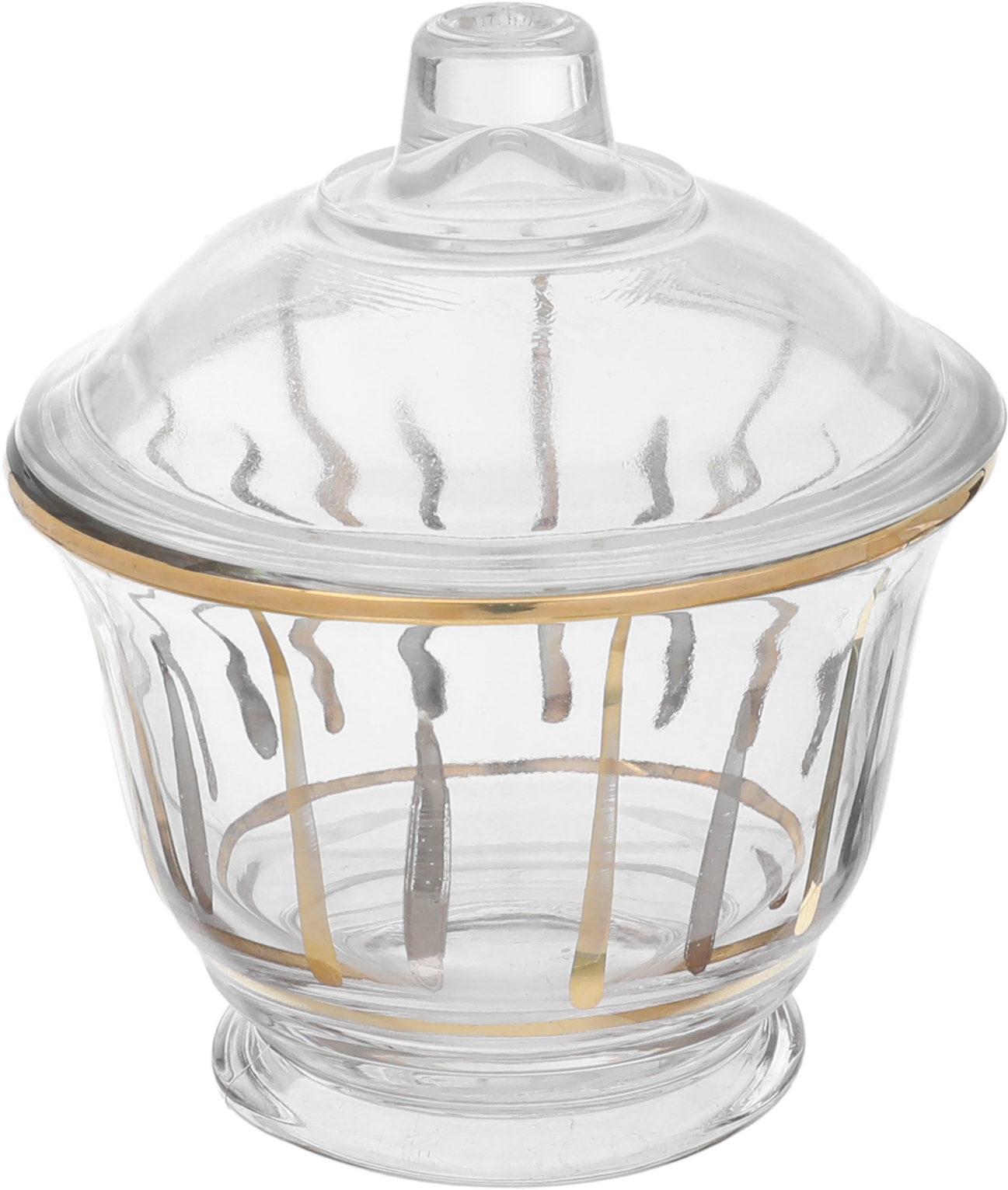 Al Saif Gallery Glass Tea And Coffee Set, 50 Pieces, Golden Pattern - Transparent product image 3