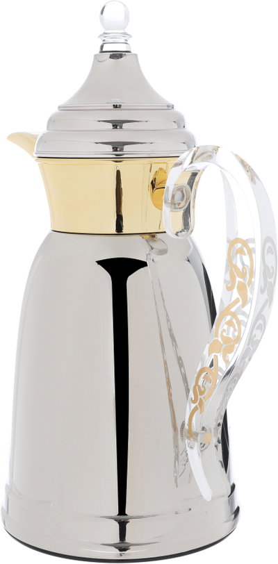 Al Saif Gallery Qamar thermos set, 1 liter, thermal glass inner container, steel outer shell - silver product image 8