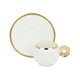 Al Saif Gallery ceramic Arabic coffee cups set, 12 pieces - golden yellow product image 1