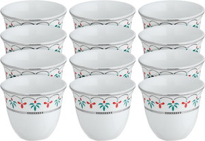 طقم فناجين قهوة سعودي بورسلان السيف غاليري، 12 قطعة، منقوش - متعدد الألوان product image
