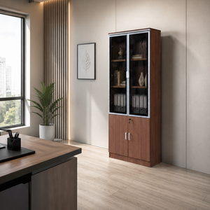دولاب ملفات خشب، 190×80×32 سم - بني فاتح product image