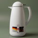 Thermos Rhine, 1 liter, thermal glass inner case, pressure switch - white product image 1